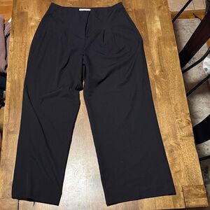 Abercrombie & Fitch Black Wide-Leg Trousers